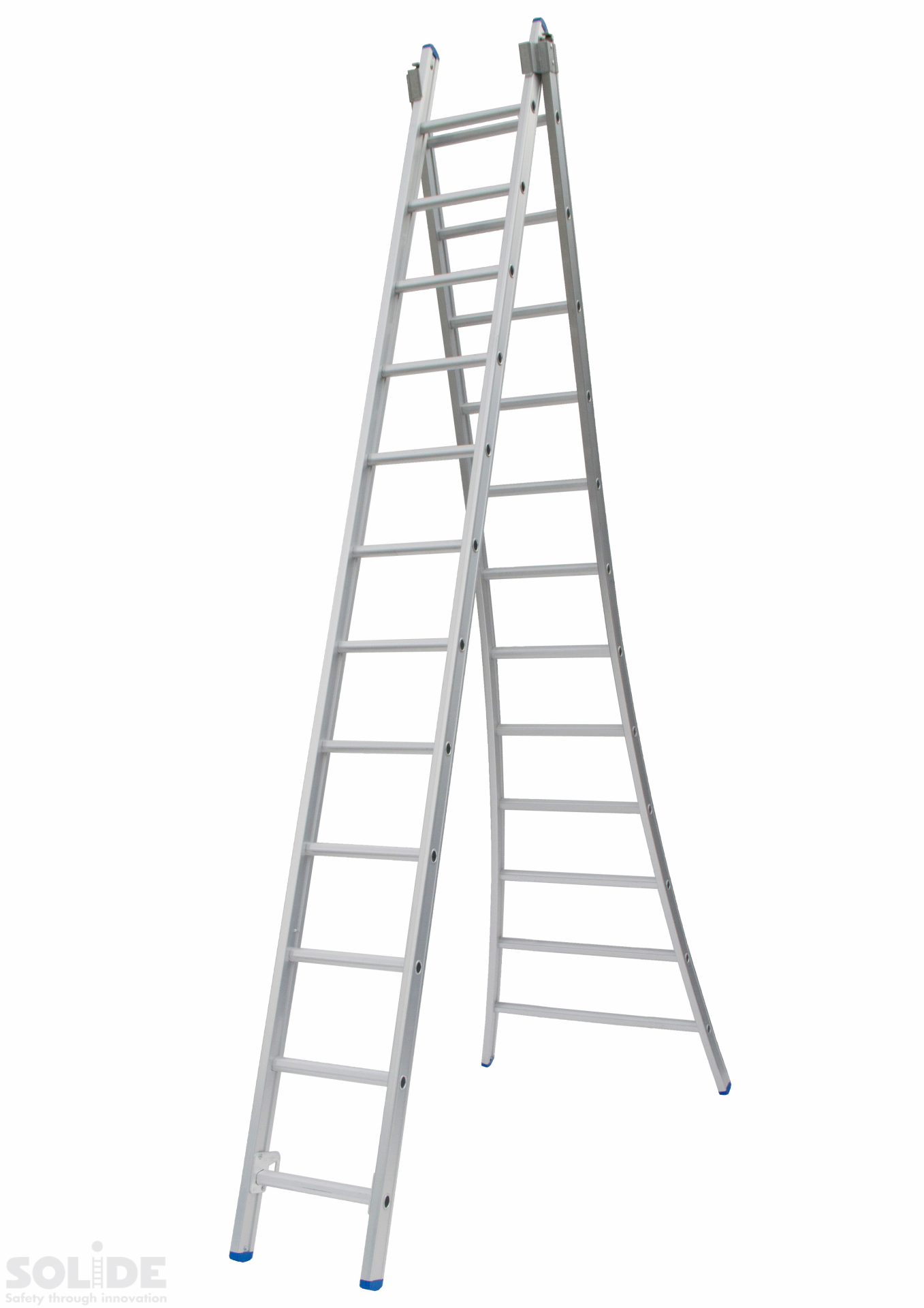 Bouw-ladder, 2 x 12 sporten, voet, - Professionele ladders kopen, keuren en repareren | Ruim jaar ervaring